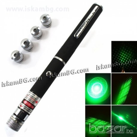 Лазер зелен мощност 200mw с 5 приставки, снимка 6 - Други спортове - 13447115