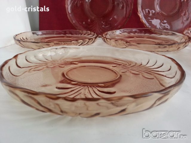 Стъклени чинии чинийки цветно стъкло, снимка 11 - Антикварни и старинни предмети - 19602222