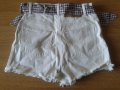 Дънкови къси панталони с колан (дамски, кремави) - Оригинални, снимка 7