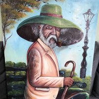 Картина “Старец с лула”, снимка 1 - Картини - 20987854