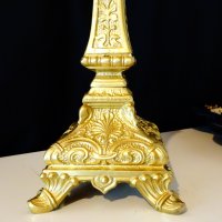 Английски свещник 25 см.,барок., снимка 2 - Антикварни и старинни предмети - 26172014