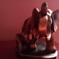 Слон с малко слонче.Масивна,стилизирана пластика, снимка 3 - Статуетки - 19920897