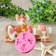  4 ангела ангелчета феи фея ангел силиконов молд форма декор украса торта фондан шоколад и др.