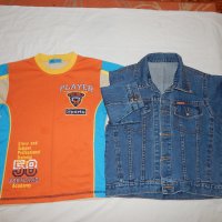 Дънково яке и тениска за 9-10 г.момче, снимка 1 - Детски панталони и дънки - 20546656