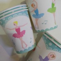 Балет Балерини 6 бр картонени чаши парти рожден ден, снимка 2 - Други - 23179518