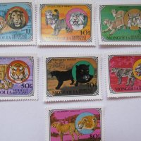 Дивите котки-сет от 7 марки, 1979, Монголия, снимка 2 - Филателия - 22374210