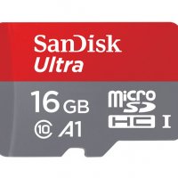 Карта памет клас 10 SanDisk 16 GB Micro SD 100Mb/s микро сд TF карта за телефон таблет фотоапарат, снимка 1 - Карти памет - 21870330