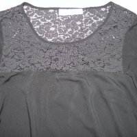 Елегантна риза в черно Clockhouse, снимка 3 - Блузи с дълъг ръкав и пуловери - 19257479