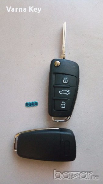 Кутийка за ключ с 3 бутона Audi / Ауди A2, A3, A4, A5, A6, A8, ТТ, Q7, снимка 1