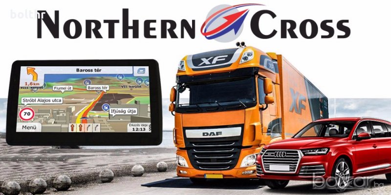 GPS НАВИГАЦИЯ NORTHERN CROSS NC-712S EU FM LIMITED EDITION, снимка 1