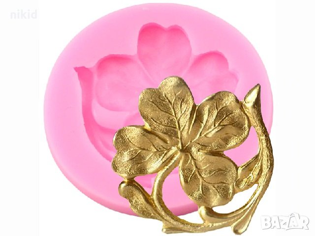 Детелина Детелинка с дръжка силиконов молд форма декорация и украса торта фондан бисквитки, снимка 1