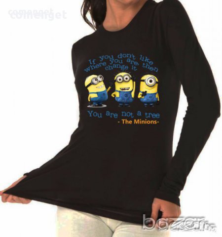 ХИТ! Дамска тениска на Миньони / The Minions Papoy. Бъди различна, поръчай модел с Твоя снимка!, снимка 3 - Тениски - 13665125