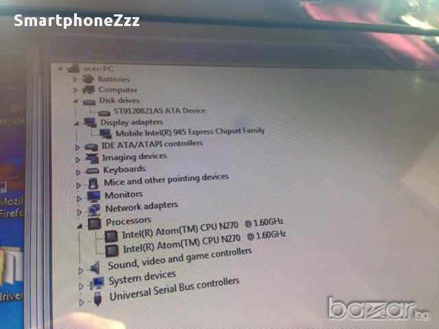 8.9" Acer Aspire One Zg5 Blue Intel Atom N270 1.60ghz/1024mb DDR 2/120гб/ Wi-fi/1024 х 600/ , снимка 5 - Лаптопи за дома - 10725763