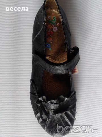 Детски обувки за момиче от естествена кожа, елегантни с малък ток,ортопедични, снимка 1 - Детски маратонки - 10096049