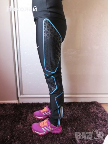 Nike Dri-Fit Running Long Tights L Black-Blue, снимка 16 - Клинове - 19065620
