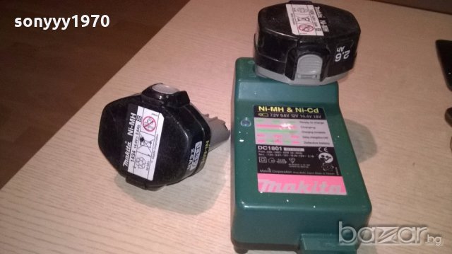 makita-оригинално зарядно и две батерии-внос англия, снимка 2 - Други инструменти - 18838126