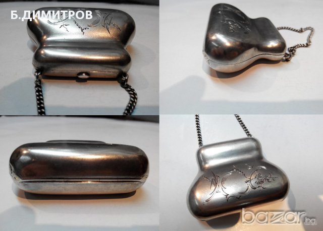 Стара сребърна чантичка за монети Царска Русия пр.84, снимка 3 - Антикварни и старинни предмети - 13947203