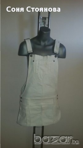 Дамска рокля бяла джинси Размер С, снимка 1 - Рокли - 15181233
