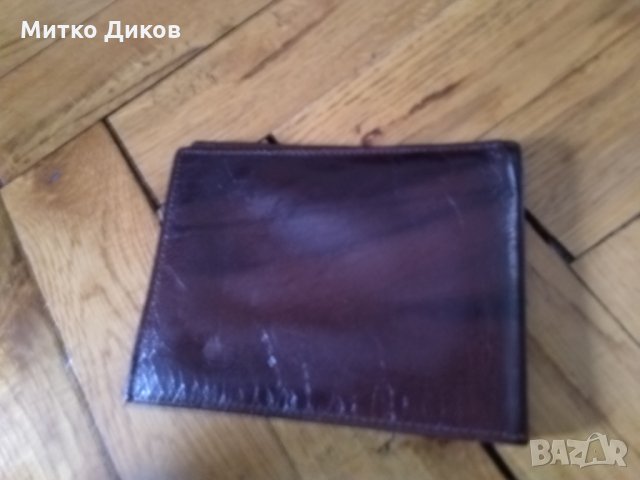 Портфейл кафяв  среден естествена кожа, снимка 2 - Портфейли, портмонета - 24145518