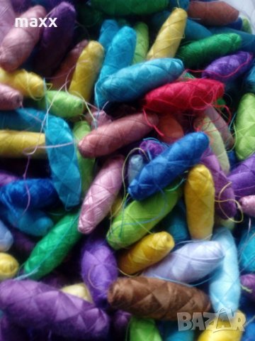 Малки калемчета конци 35 х 10 мм, 100 гр., за декорации и други арт нужди, снимка 1