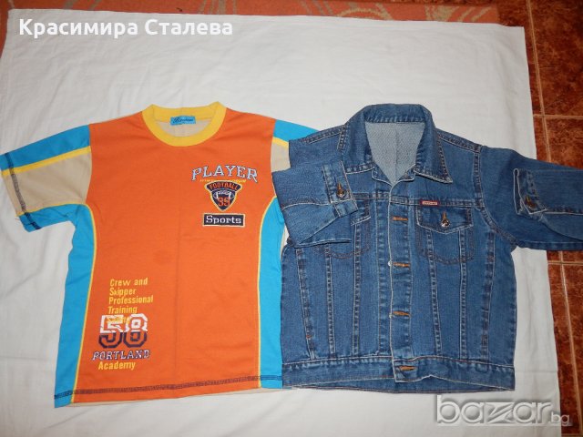 Дънково яке и тениска за 9-10 г.момче, снимка 1