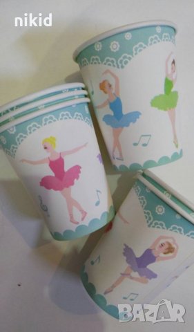 Балет Балерини 6 бр картонени чаши парти рожден ден, снимка 2 - Други - 23179518