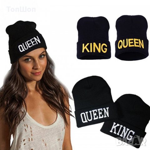 Зимни шапки King & Queen - 3 Модела, снимка 2 - Шапки - 22383919