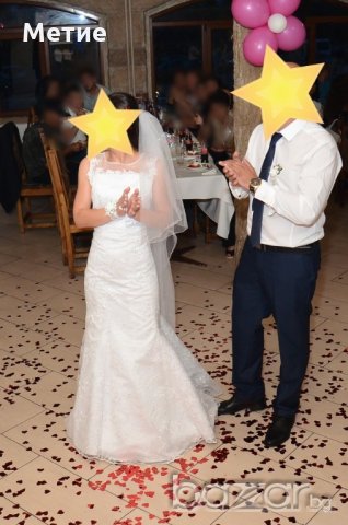 Много стилна и изискана Булчинска рокля, снимка 6 - Сватбени рокли - 20524558