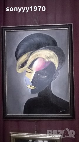 картина с рамка-каширано платно-маслени бои-4-45х35см, снимка 2 - Колекции - 21977577