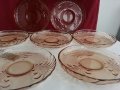 Стъклени чинии чинийки цветно стъкло, снимка 3