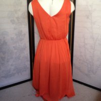 Елегантна оранжева дамска рокля H&M , снимка 6 - Рокли - 17502459