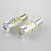 2 броя габарити BAX9S 10 LED диода с лупи, крушка, H6W-DC 12 V крушки , снимка 2 - Аксесоари и консумативи - 20574346