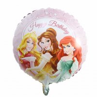 6 принцеси Аурора Ариел Белл Рапунцел Тиана двустранен фолио фолиев балон хелий или въздух парти чрд, снимка 2 - Други - 19455623