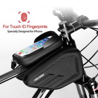 12023 Чанта за рамка на велосипед с джоб за телефони от 4,7 до 6,2 инча, снимка 1 - Части за велосипеди - 24774184
