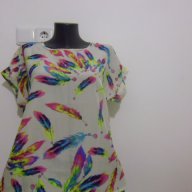 Лятна нова блуза с красиви цветни пера за 15 лева, снимка 2 - Туники - 15187936