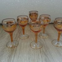 Чаши за ракия с златен кант, снимка 3 - Антикварни и старинни предмети - 22534810