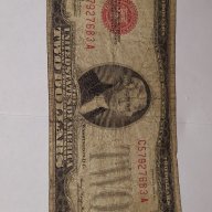 $ 2 Dollars 1928-D RED SEAL OLD US CURRENCY, снимка 3 - Нумизматика и бонистика - 16948273