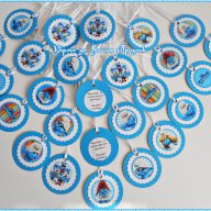 медальони за детски рожден ден със Смърфовете, снимка 3 - Други - 17232026