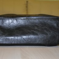 Черна кожена чанта мека Elle, снимка 3 - Чанти - 17233935