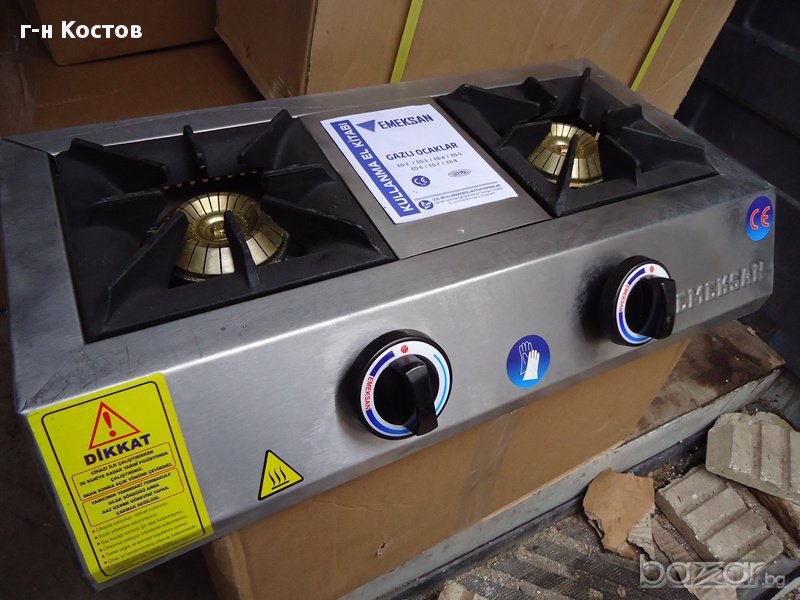 1. Котлони на газ професионални тройка широчина от ляво на дясно -1.40см.  дълбочина 47см. височина , снимка 1