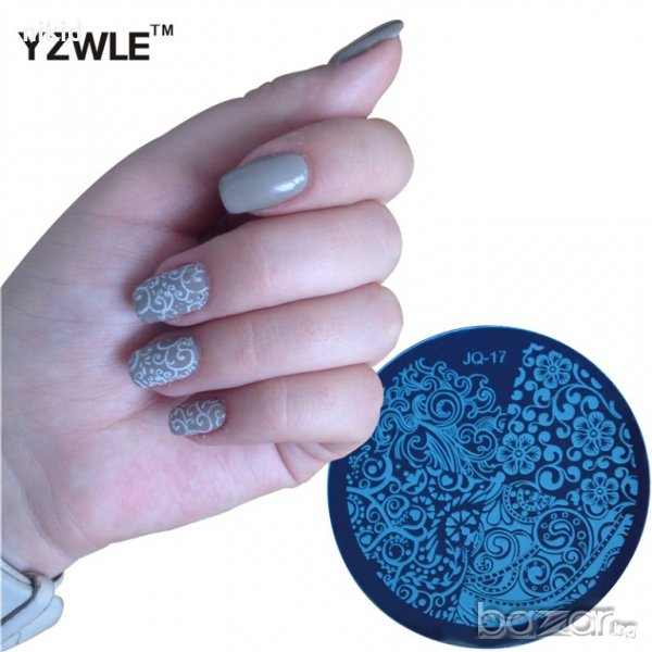 кръгла плочка / щампа шаблон за печат на нокти JQ-17 , 2 вид!, снимка 1