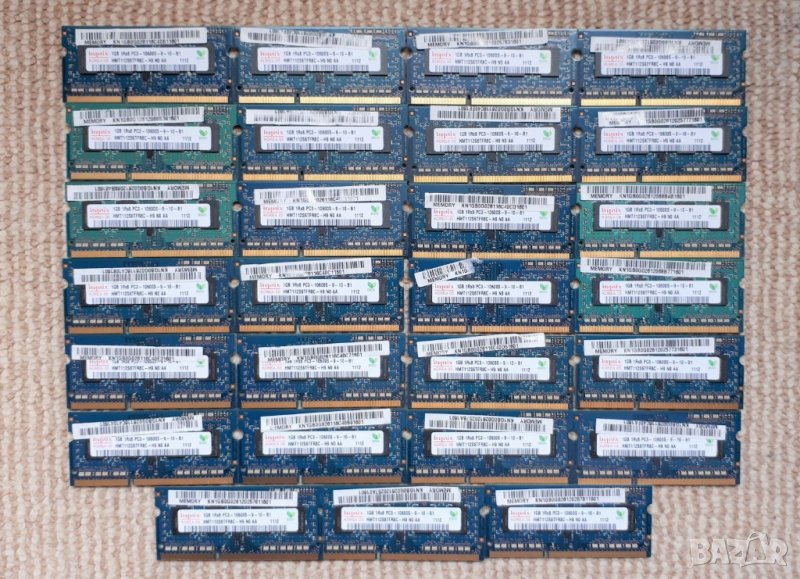 Супер изгодно! Нови неупотребявани рам памети за лаптоп DDR3 27x1GB, снимка 1