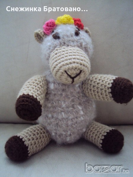 Ръчно плетена играчка - Овца, снимка 1