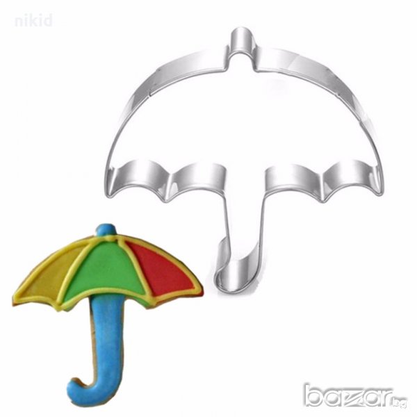 чадър метална форма резец украса бисквитки фондан пита тесто, снимка 1