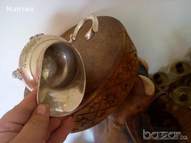 1939г. Посребрена масивна  - Кана - 1 бр. ( 777929) , снимка 3 - Сервизи - 18307123