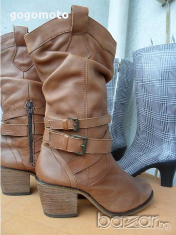 MAXI DAMA 41 original ALDO®, 100% естествена кожа, хард,тексаски,каубойски ботуши,GOGOMOTO.BAZAR.BG®, снимка 3 - Дамски ботуши - 12831877