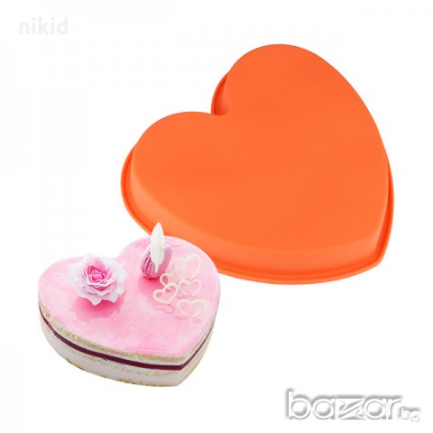 Голямо сърце силиконова форма за направа печене кекс торта желиран сладкиш, снимка 2 - Форми - 21183613