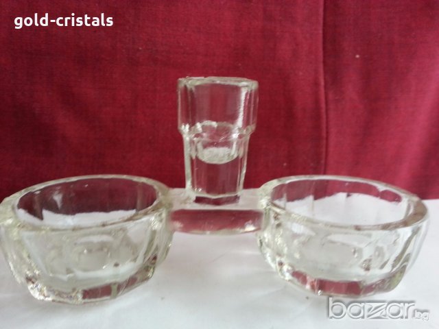 антикварна стъклена солница , снимка 8 - Антикварни и старинни предмети - 20243972