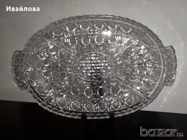 Кристална овална чиния (поднос), снимка 2 - Други стоки за дома - 14874868