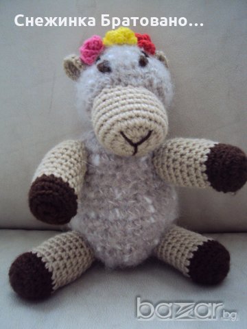 Ръчно плетена играчка - Овца, снимка 1 - Кукли - 21169599